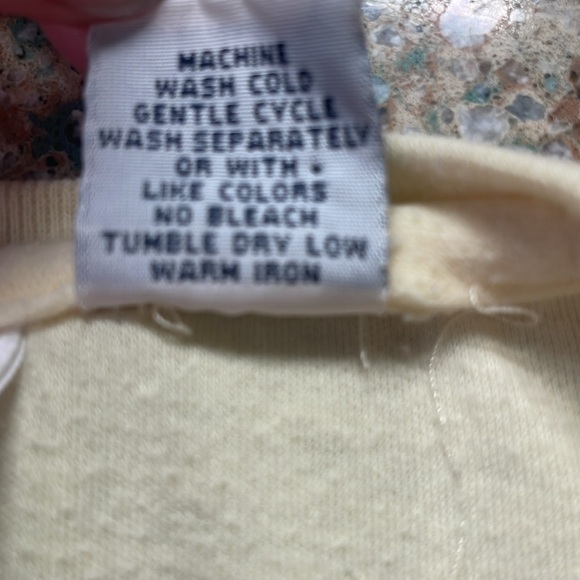 Basic concepts short sleeve top cotton round neck pull over yellow womens size S - Picture 9 of 9